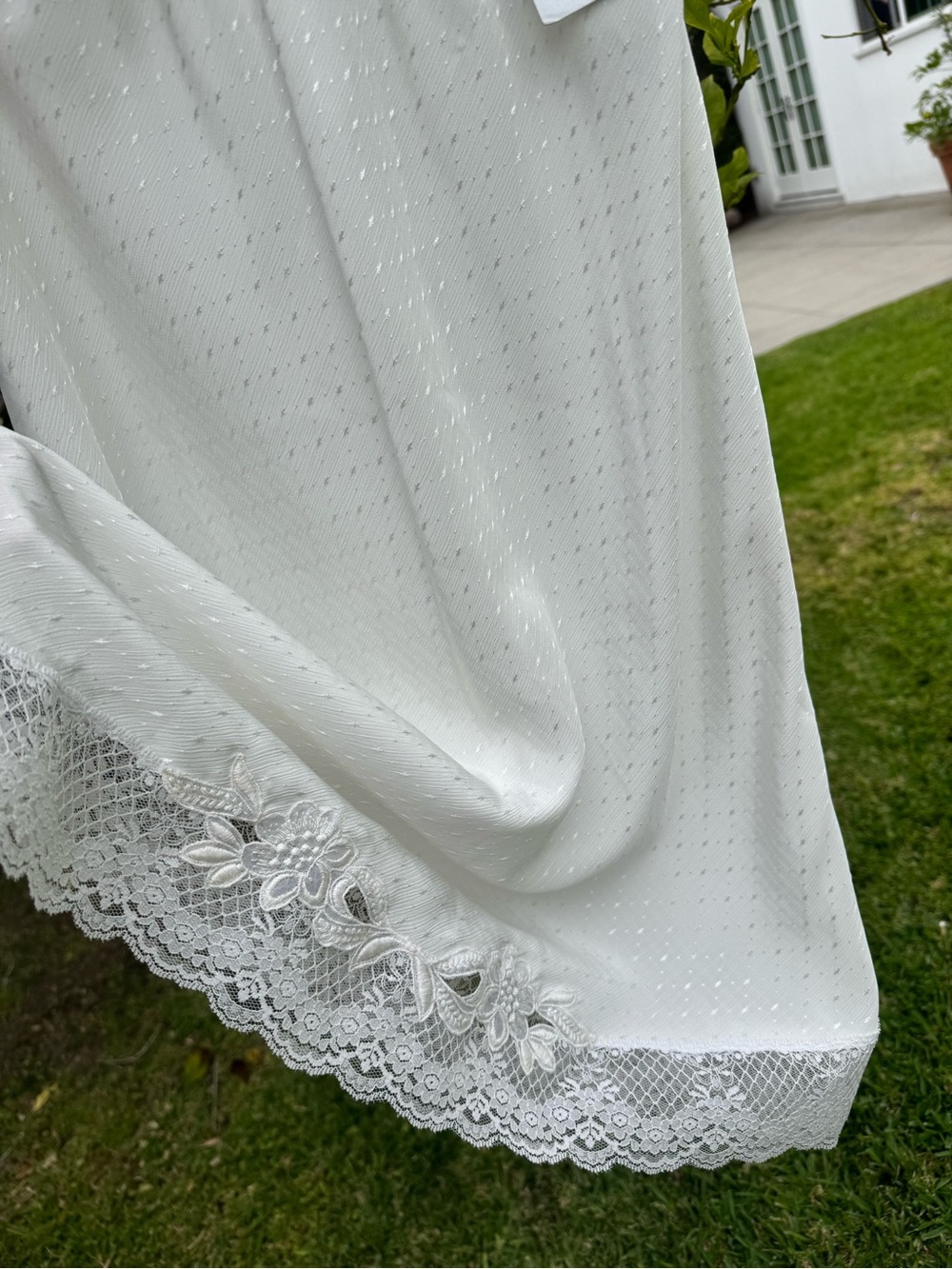 Vintage new Dior White Slip lace Skirt